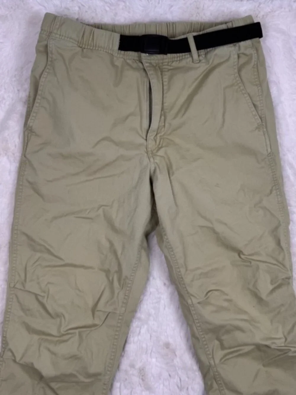 Polo Ralph Lauren Men's Khaki Classic Fit Tapered Prepster Pants Belted Size M